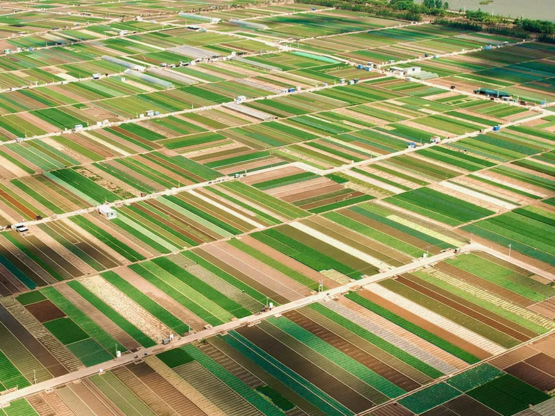 High-standard farmland irrigation demonstration zone aerial view