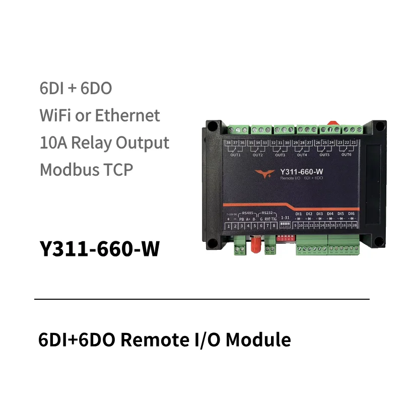 6DI and 6DO remote I/O module