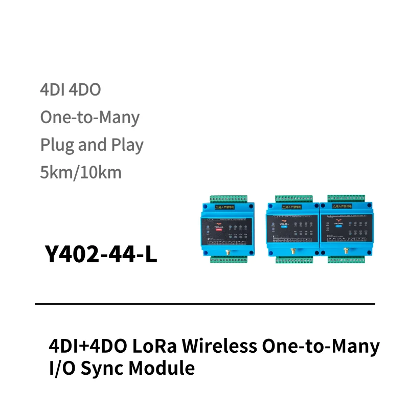 One-to-many I/O sync module with 4 digital inputs and 4 relay outputs