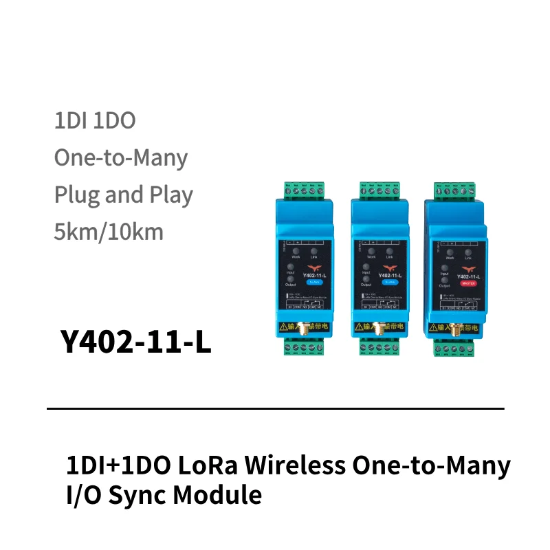 One-to-many I/O sync module with 1 digital input and 1 relay output