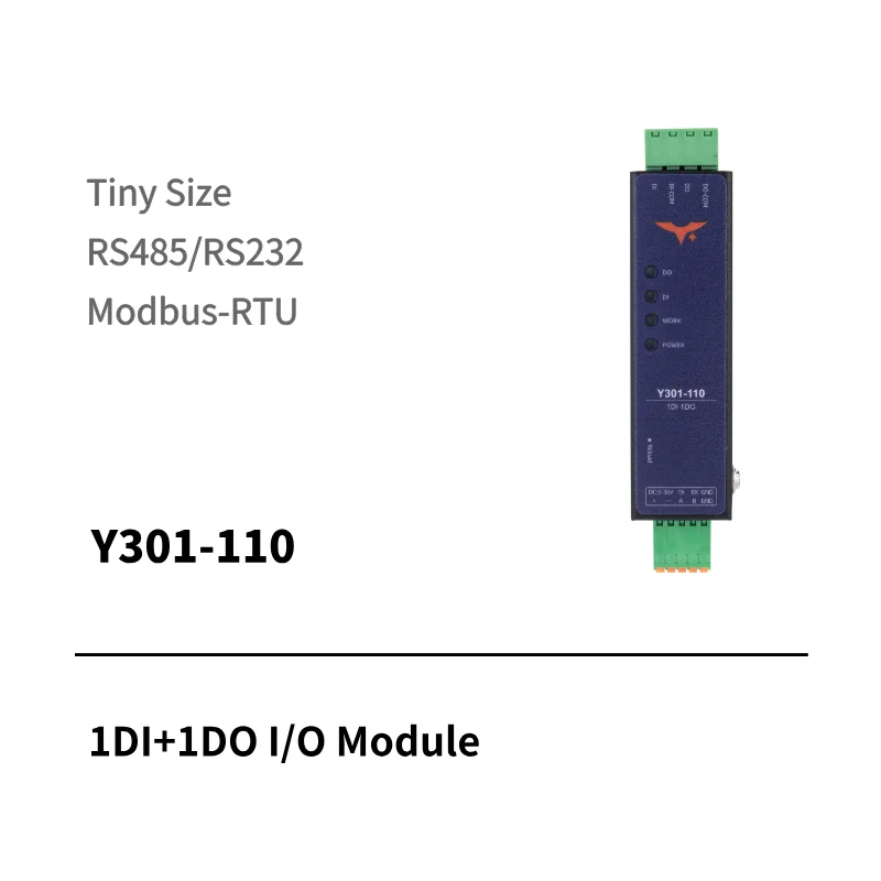 I/O module with 1 digital input and 1 digital output
