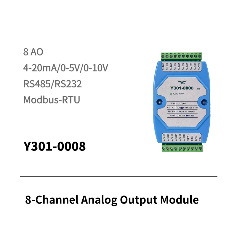 I/O module with 8 analog outputs