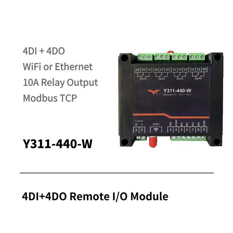 4DI + 4DO remote I/O module