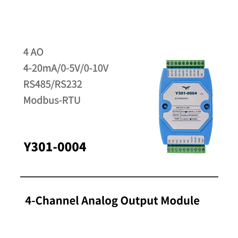 I/O module with 4 analog outputs
