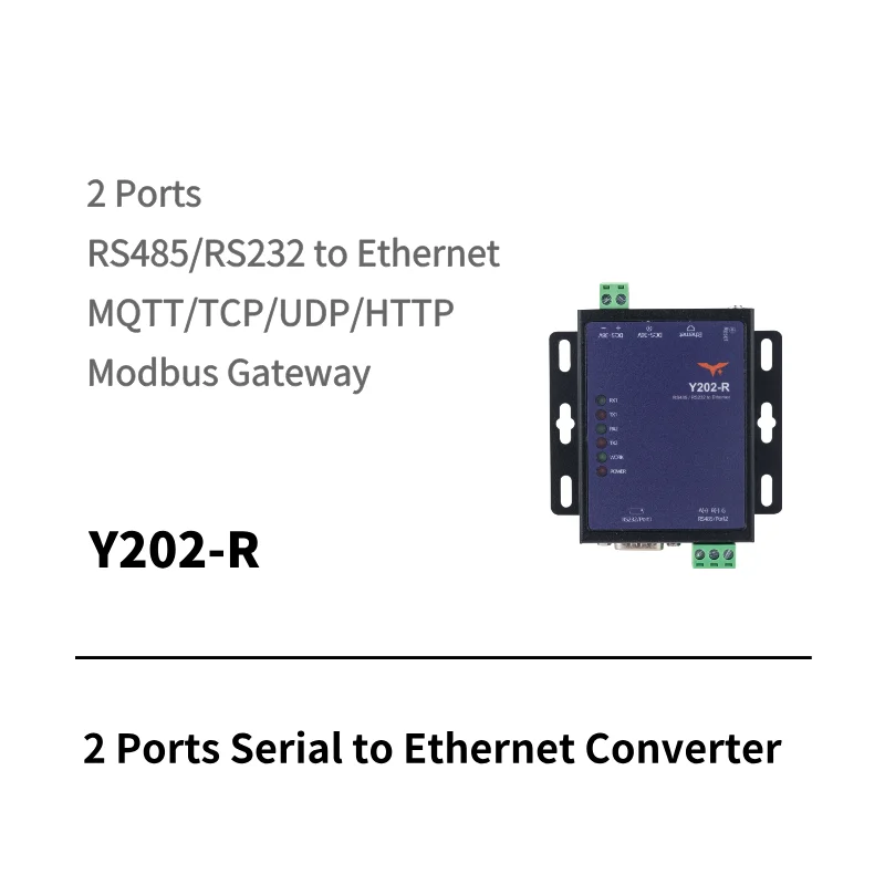 2-port serial to Ethernet converter